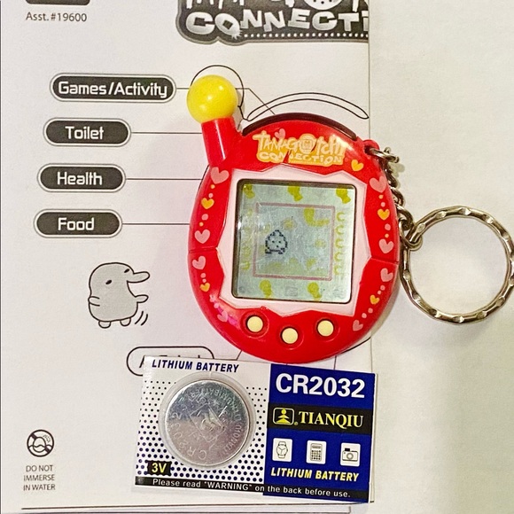 Tamagotchi Connection V4 2004 Red Hearts Love Heart